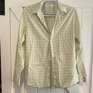 Calvin Klein Light Lime and White Checked Shirt